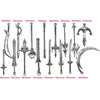 A collection of 16 gun-shaped charms for DIY jewelry making in various styles and sizes.