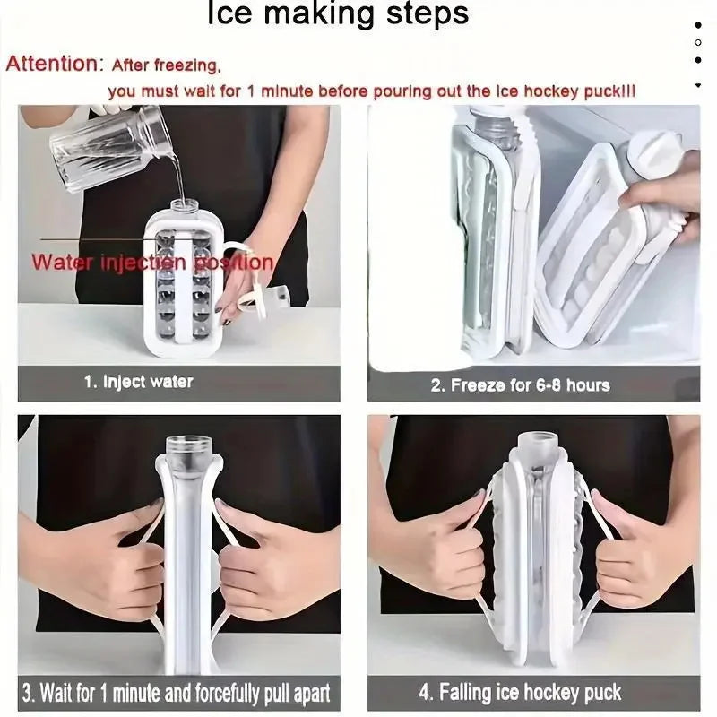 Plaque à glaçons et verseur en silicone 2-en-1
