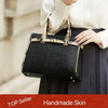 Elegant Genuine Leather Shoulder Bag for Women with Top Handle