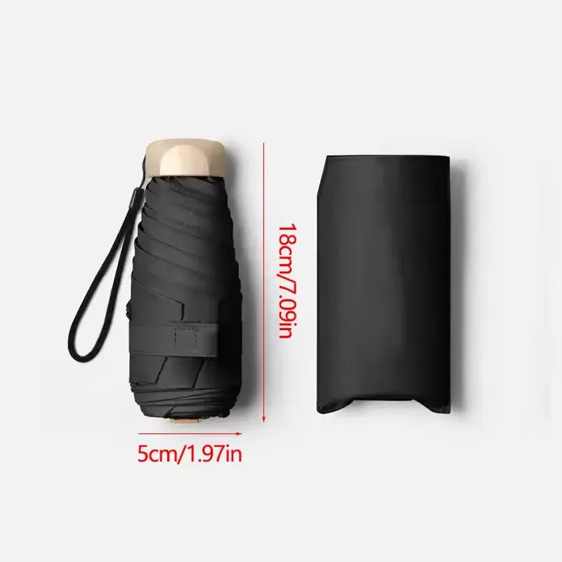 Compact UV-Protective Pocket Umbrella