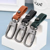 Handcrafted Leather Keychain with Zinc Alloy Ring
