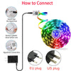 Music-Sync RGB LED Strip Lights with App & Remote Control