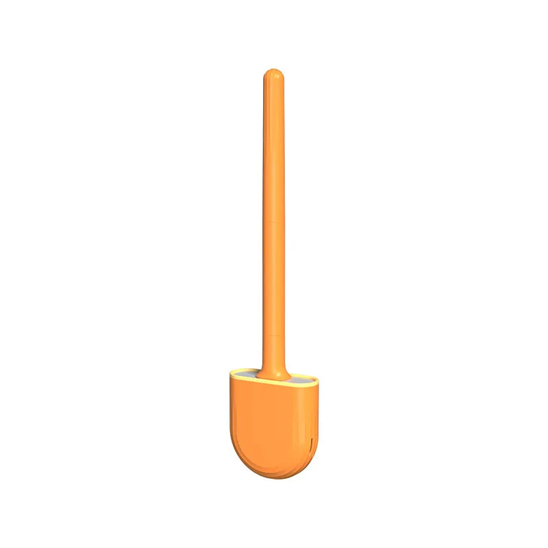 Silicone Toilet Brush with Wall-Mount Holder