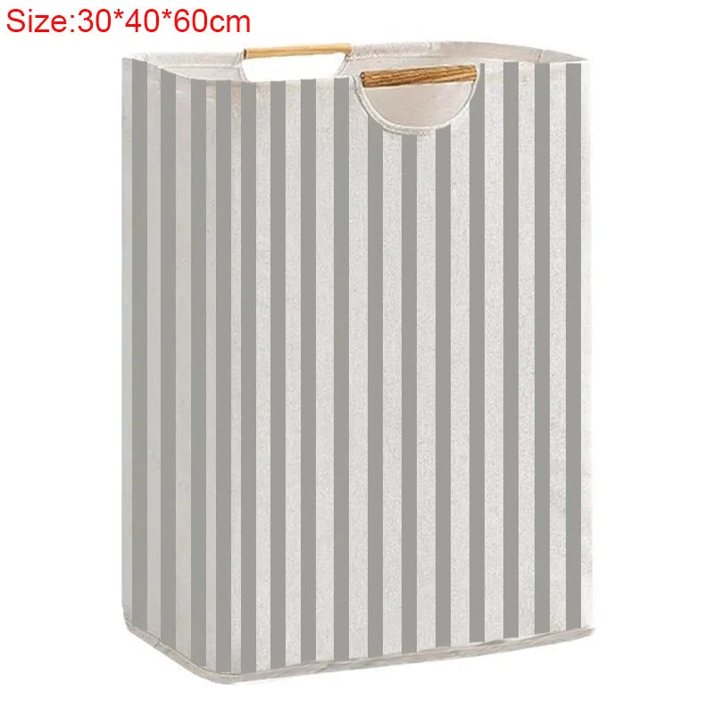 Foldable Cotton Laundry Basket with Handles
