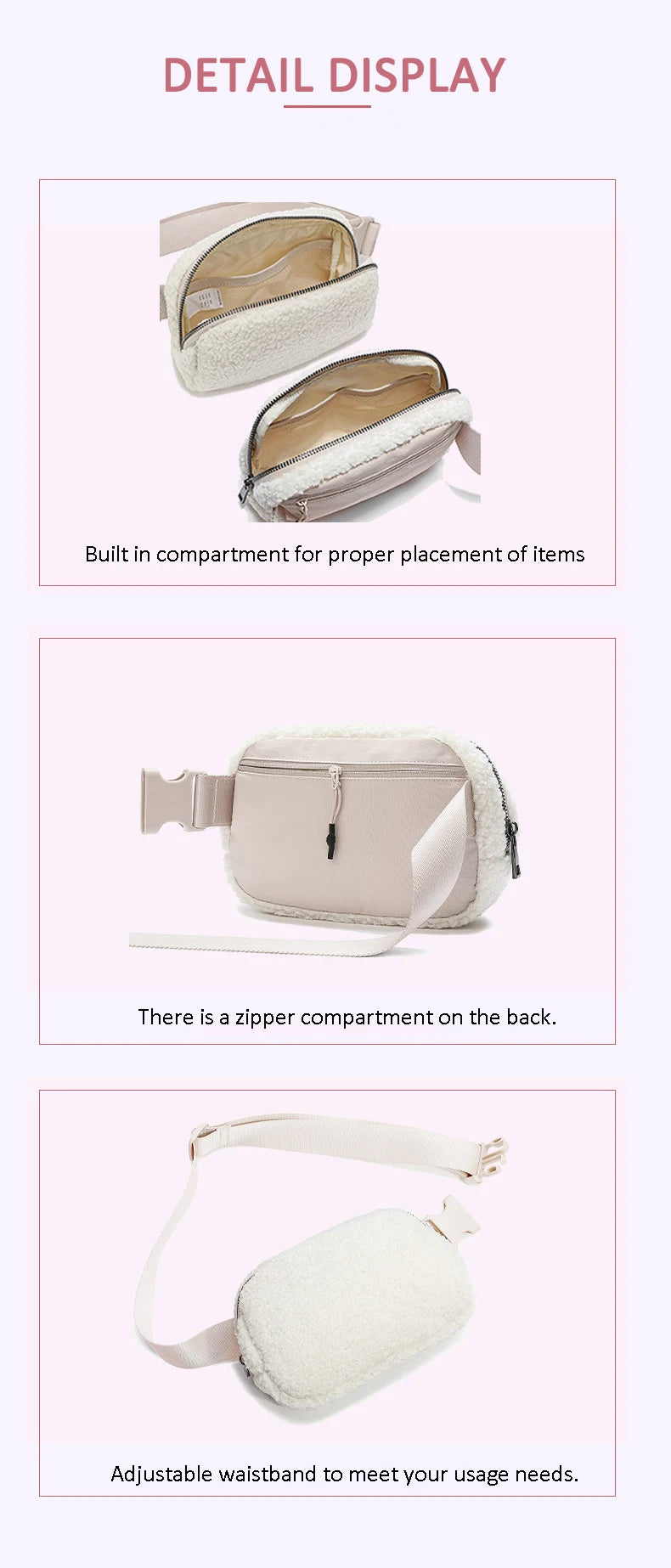 Cozy Fleece Crossbody Belt Bag
