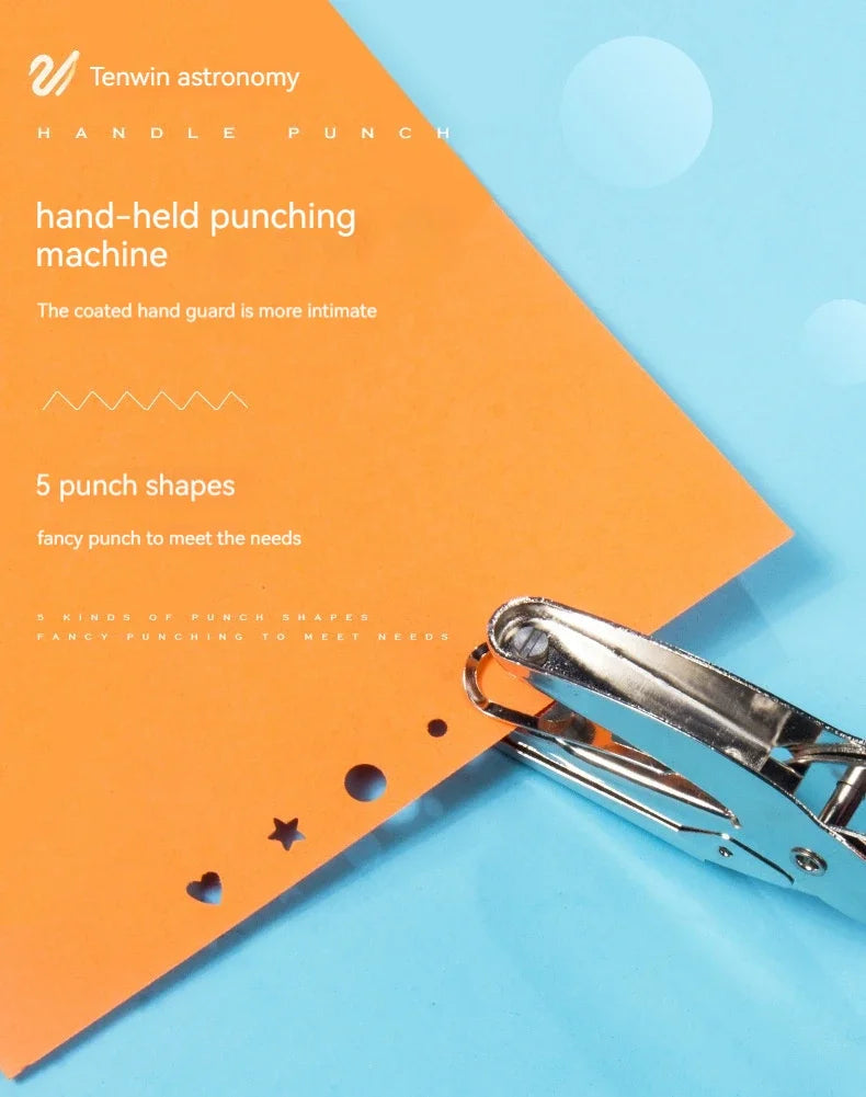 Metal Single-Hole Punch for Scrapbooking and Crafts