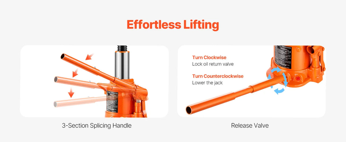 Heavy-Duty Hydraulic Bottle Jack for Trucks, SUVs, and RVs