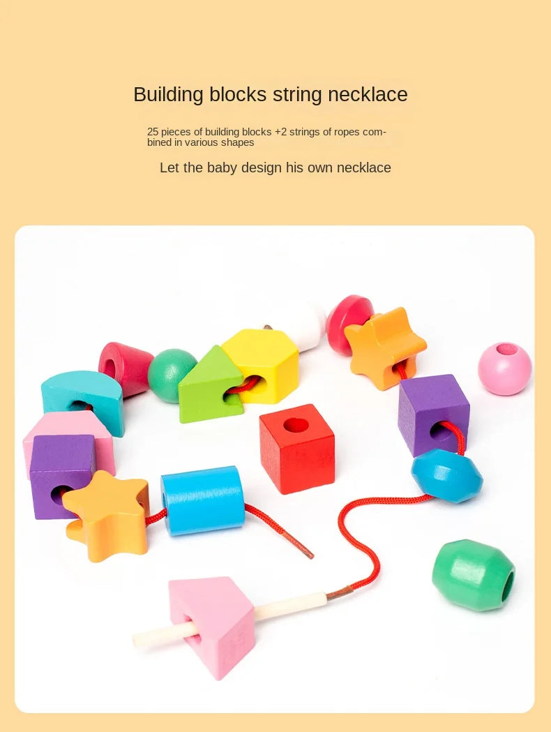 Montessori Wooden Color & Shape Matching Puzzle for Toddlers
