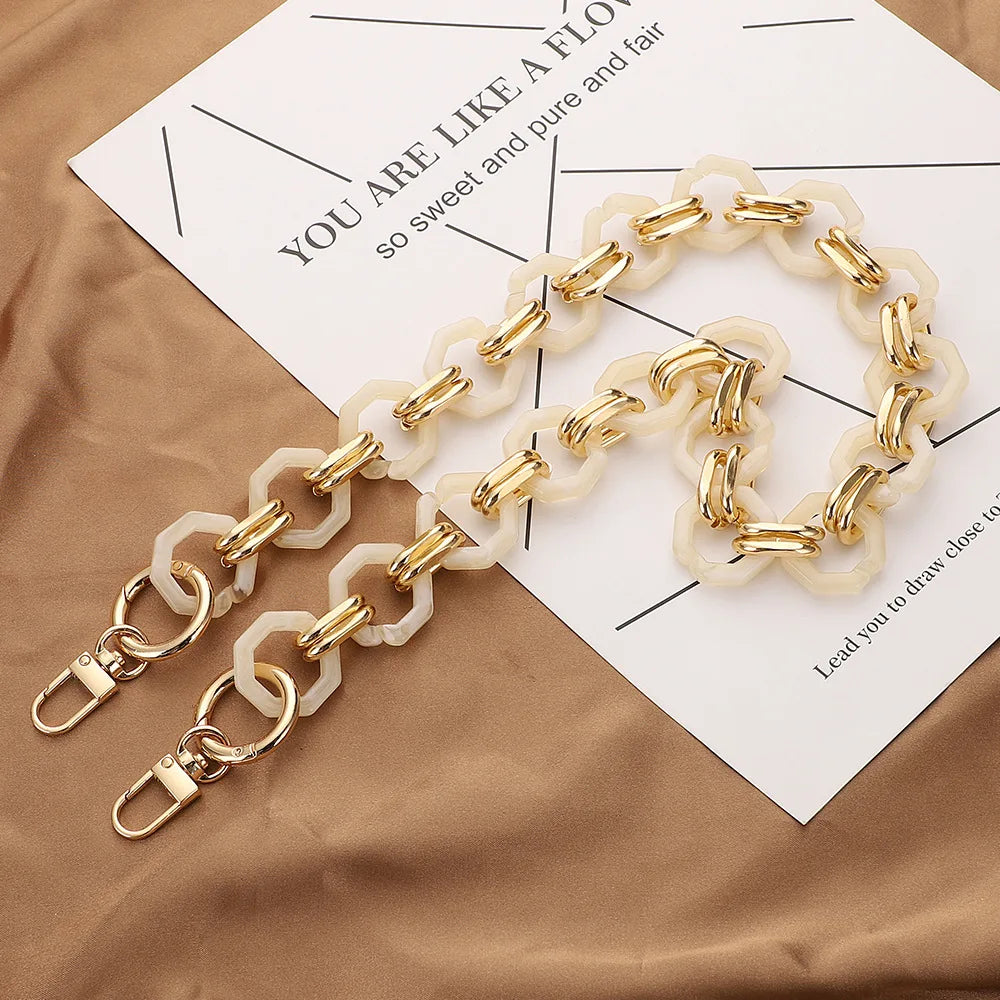 Acrylic Resin Chain Bag Strap for Purses and Crossbody Bags