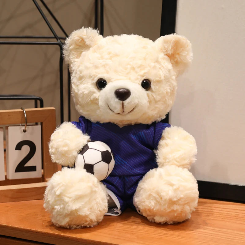 Kawaii Football Bear Plush Toy