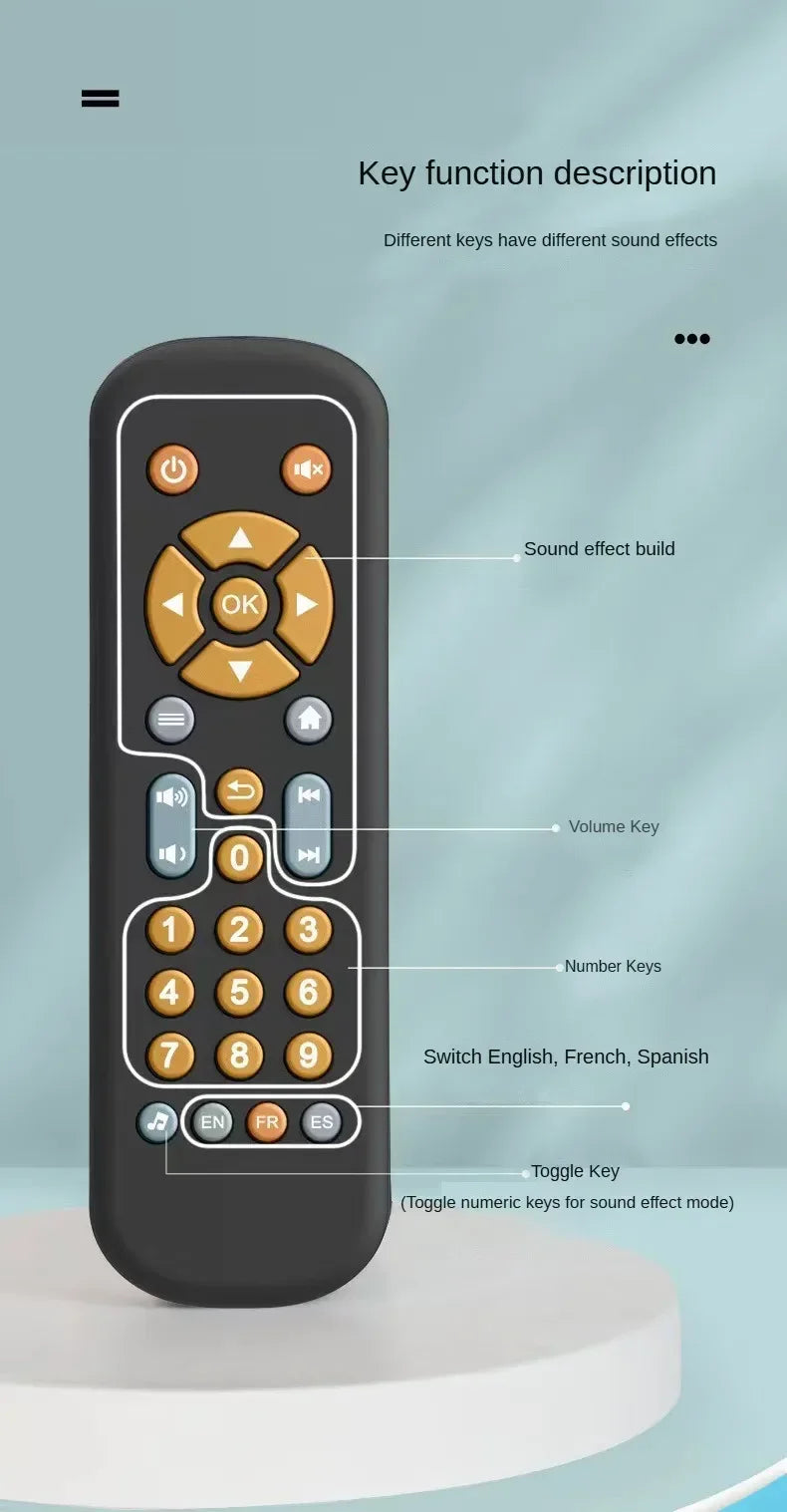 Musical Toy TV Remote Control for Babies and Toddlers