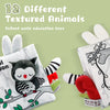 High-Contrast Soft Cloth Book with 3D Touch & Sensory Sounds for Babies 0-12 Months