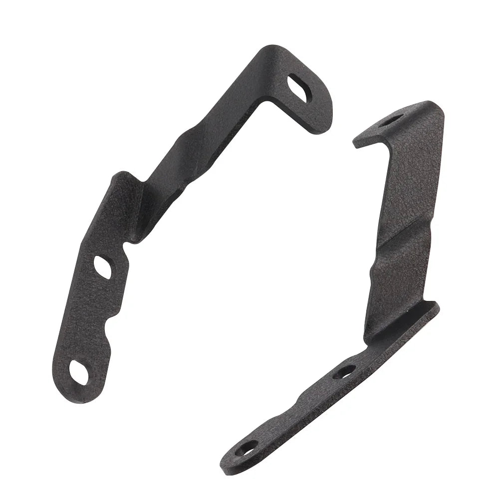 Black metal LED fog lamp mounting brackets for GMC and Chevrolet trucks and SUVs