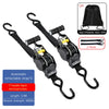 Black automatic retractable strap with T-handle and quick release mechanism for tie down