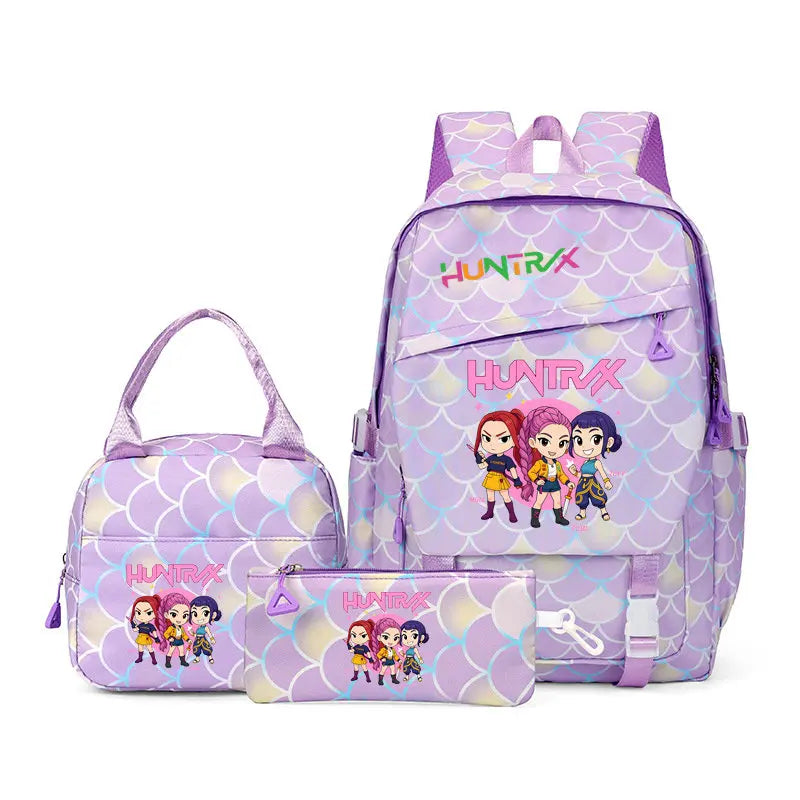 KPop Demon Hunters Backpack Set with Lunch Bag and Pencil Case