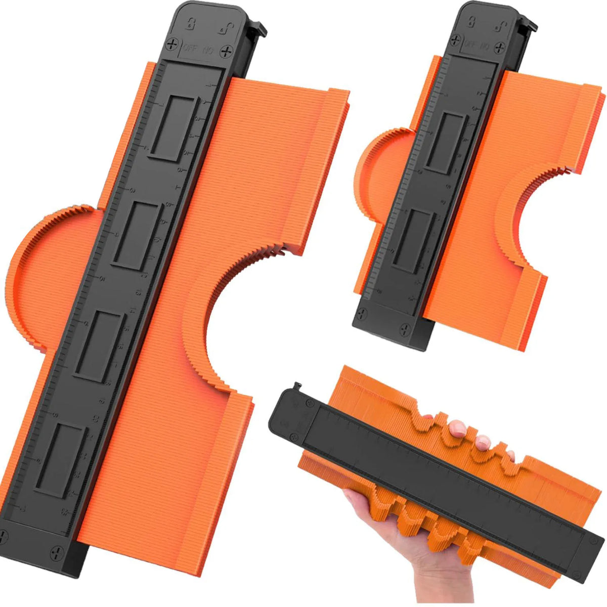 Adjustable Contour Gauge with Lock – 3-in-1 Profile Duplicator for Precise Marking