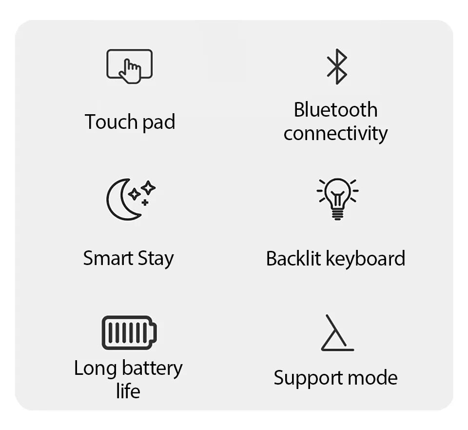 360° Rotating iPad Keyboard Case with Touchpad