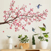 Peach Tree Branches Bird Cage Wall Decal