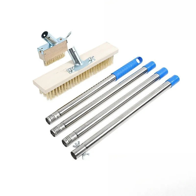 Long-Handle Steel Wire Garden Brush for Weeding and Ground Cleaning