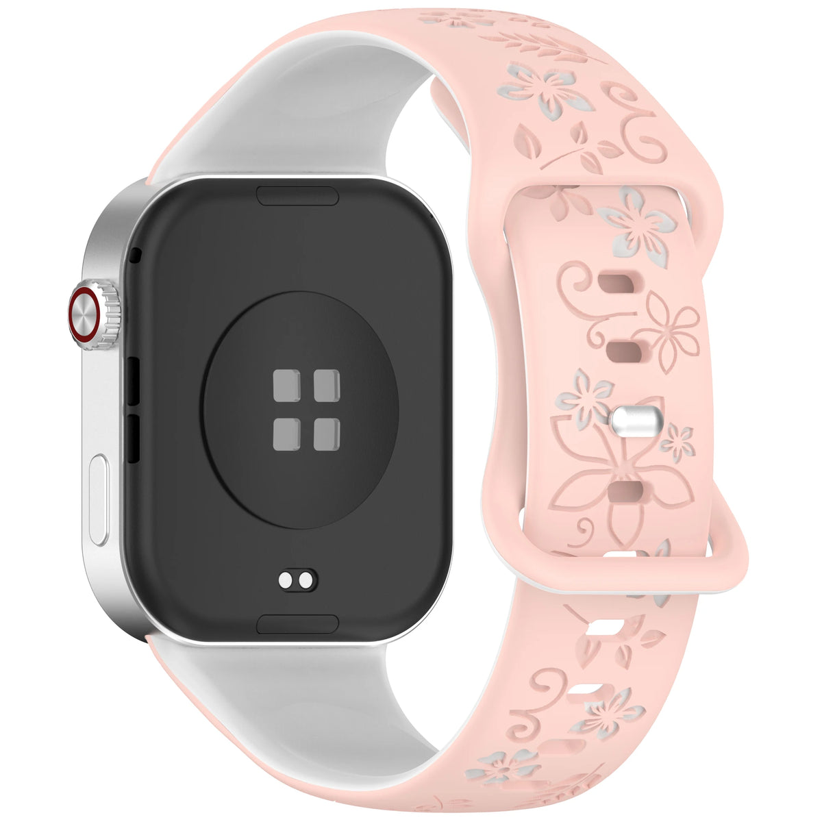 Two-Tone Floral Silicone Watch Strap for Redmi Smartwatches