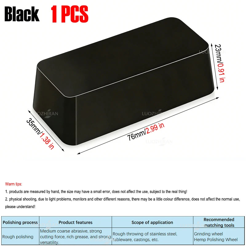 6-Color Metal Polishing Wax Bar Set for Mirror Finish