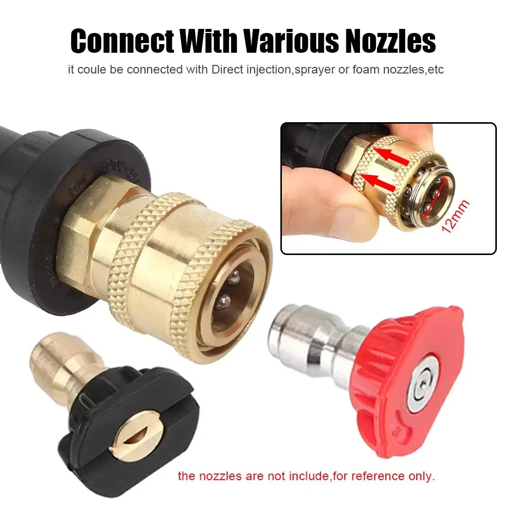 Quick Connect Pressure Washer Adapter with Copper Nozzle
