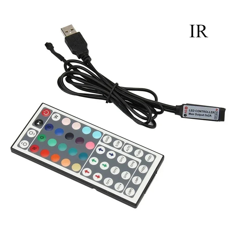 USB Bluetooth RGB LED Strip Controller with IR remote and cable