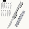 Folding Keychain Knife with 10 Spare Blades