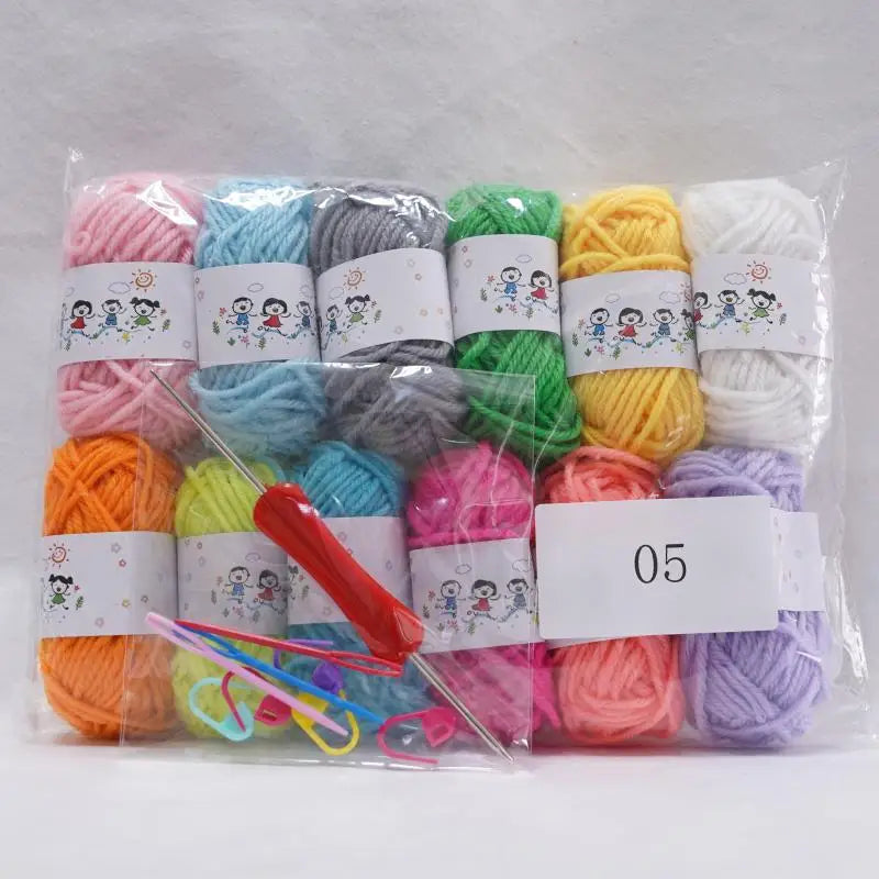Milk Cotton Yarn Crochet Kit with Hooks & Markers
