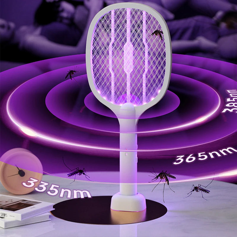 Rechargeable 2-in-1 Electric Fly Swatter & Mosquito Trap Lamp