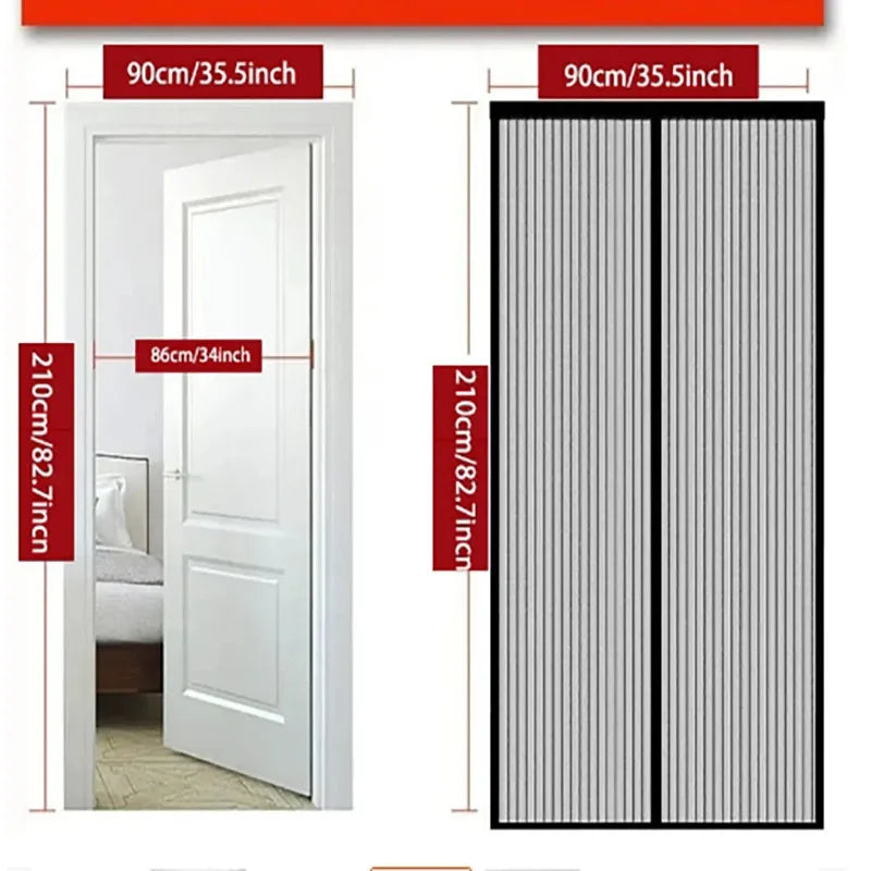Magnetic Mesh Window & Door Screen Curtain