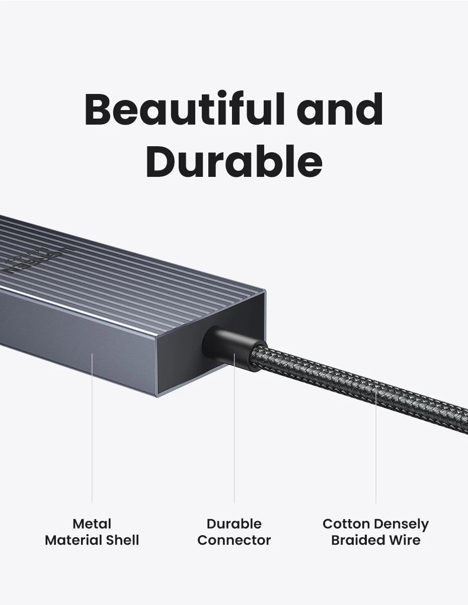 6-in-1 USB-C Hub with 4K HDMI, 10Gbps Data, and 100W Charging