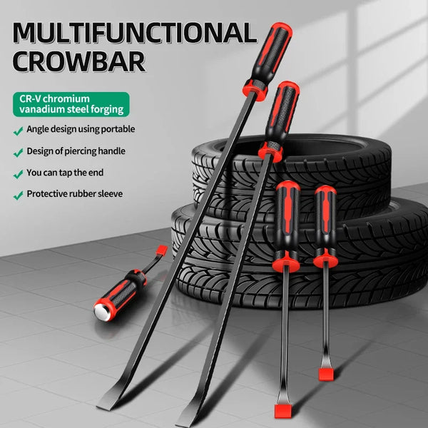 Heavy-Duty Pry Bar with Strike Cap and Nail Puller