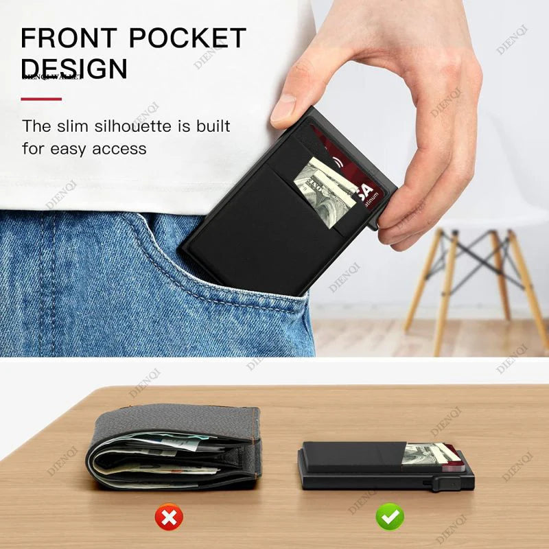 Minimalist Aluminum RFID-Blocking Card Holder