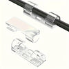 Clear Plastic Cable Clips with Adhesive Backing