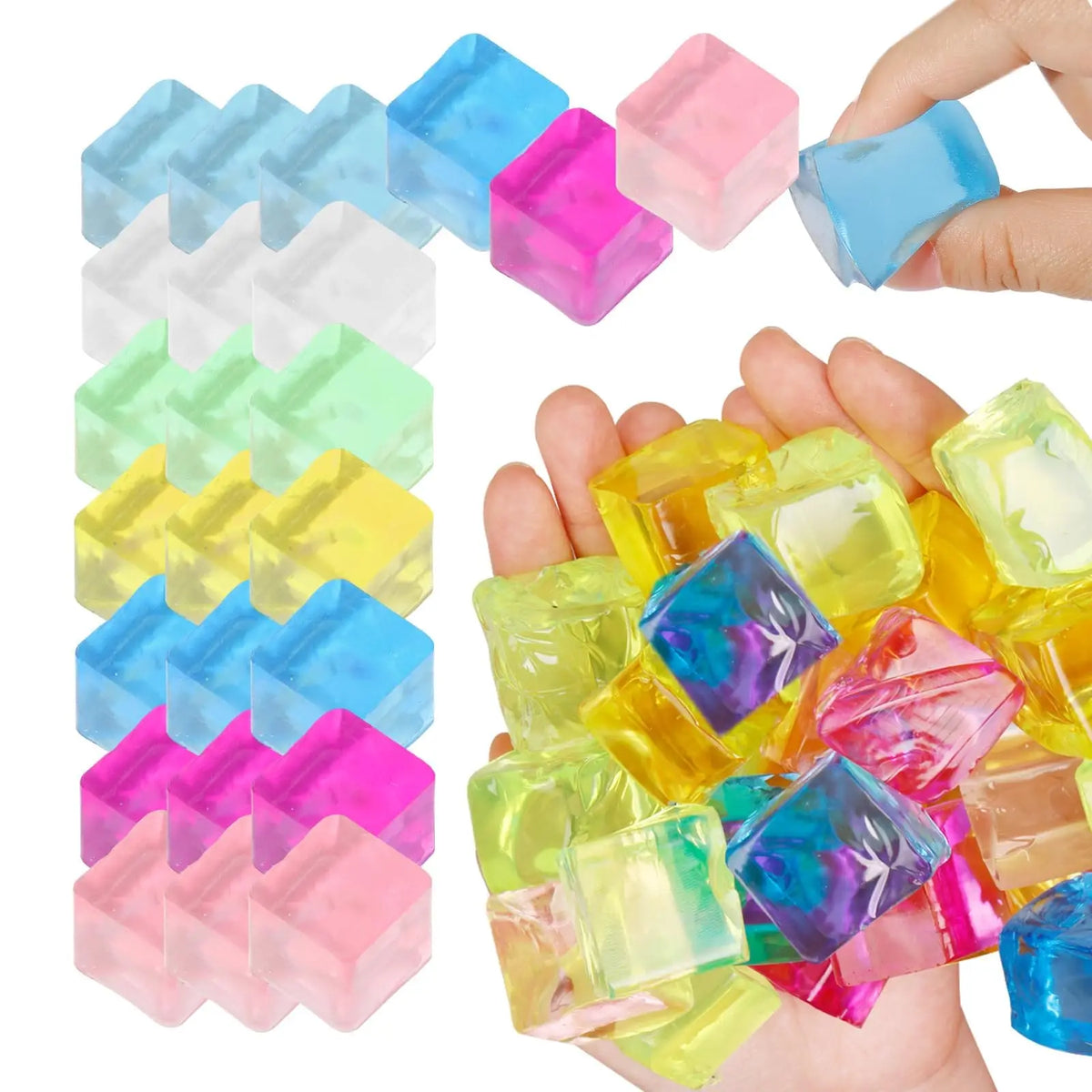 Ice Cube Sensory Squishy Fidget Toy for Stress Relief