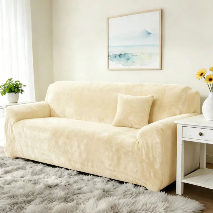 Stretch Velvet Non-Slip Sofa Cover for L-Shaped Couches