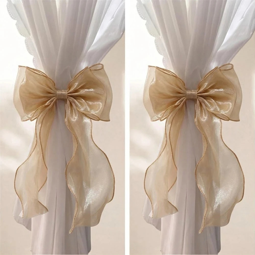 French Lace Ribbon Curtain Tiebacks (Set of 2)