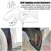 Diagram showing self-tapping screw fasteners and U-shaped spacers used for secure and reliable holds.