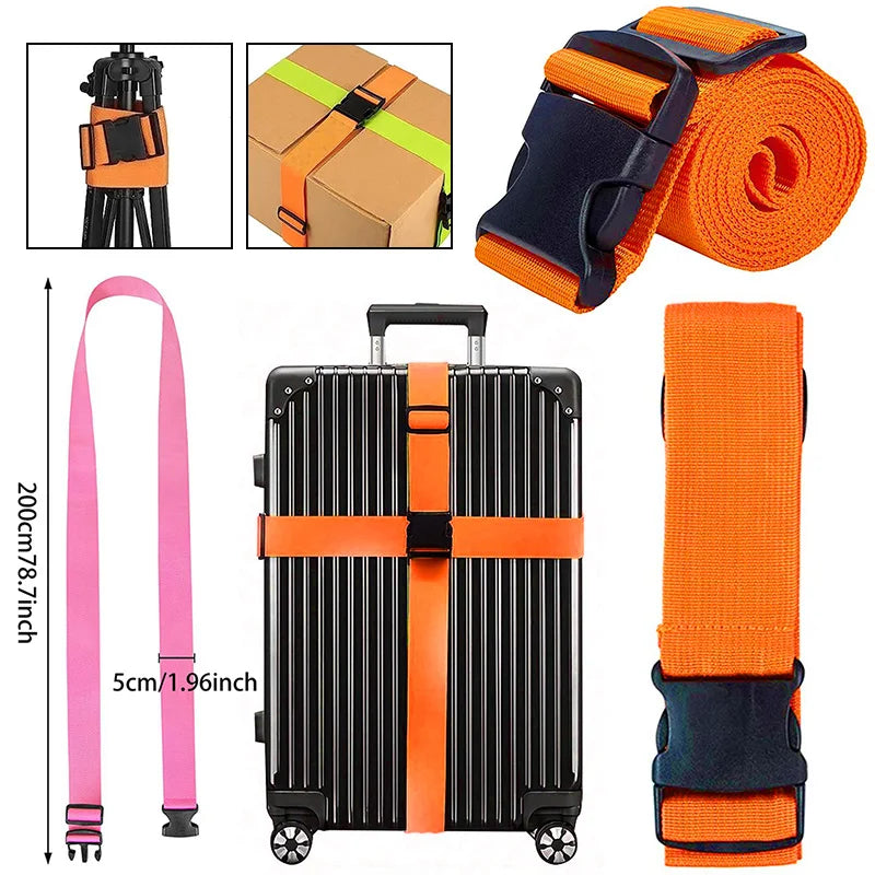 Secure Adjustable Luggage Strap with Combination Lock