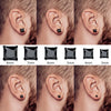 Boucles d'oreilles en acier inoxydable 316L hypoallergéniques avec zircons cubiques
