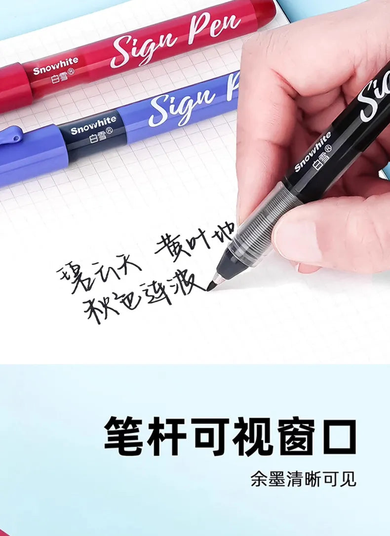 Snowhite Quick-Drying Sign Pen with 1.0mm Fiber Tip