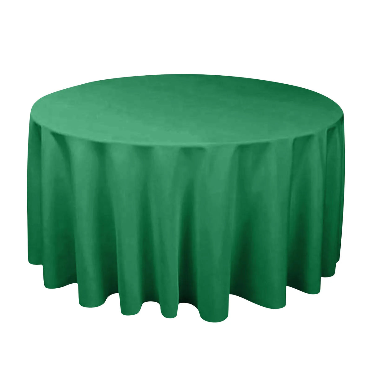 Round Solid Color Polyester Tablecloth for Weddings, Parties & Dining