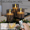 Set of 3 LED Flameless Candles with Remote and Timer