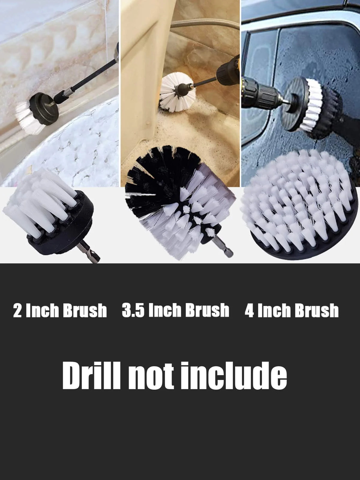 Rotary Drill Brush Cleaning Kit for Deep Scrubbing