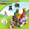 Magnetic Building Blocks STEM Toy Set with Character Cubes