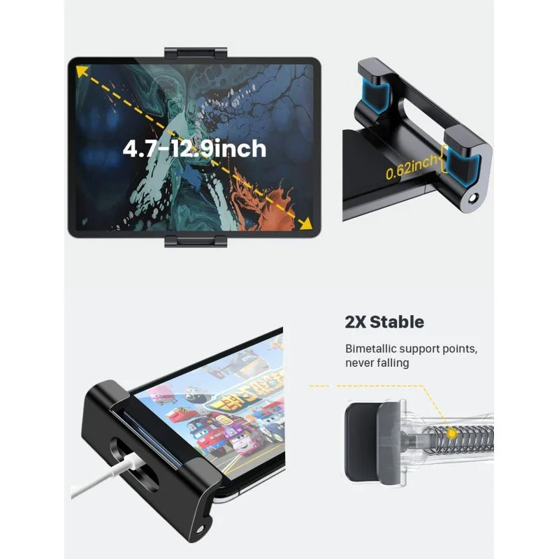 Universal Car Headrest Tablet & Phone Mount