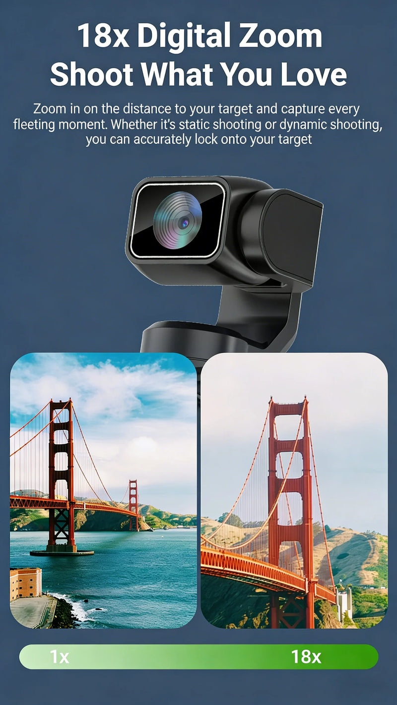 4K Pocket Gimbal Camera with Auto-Tracking
