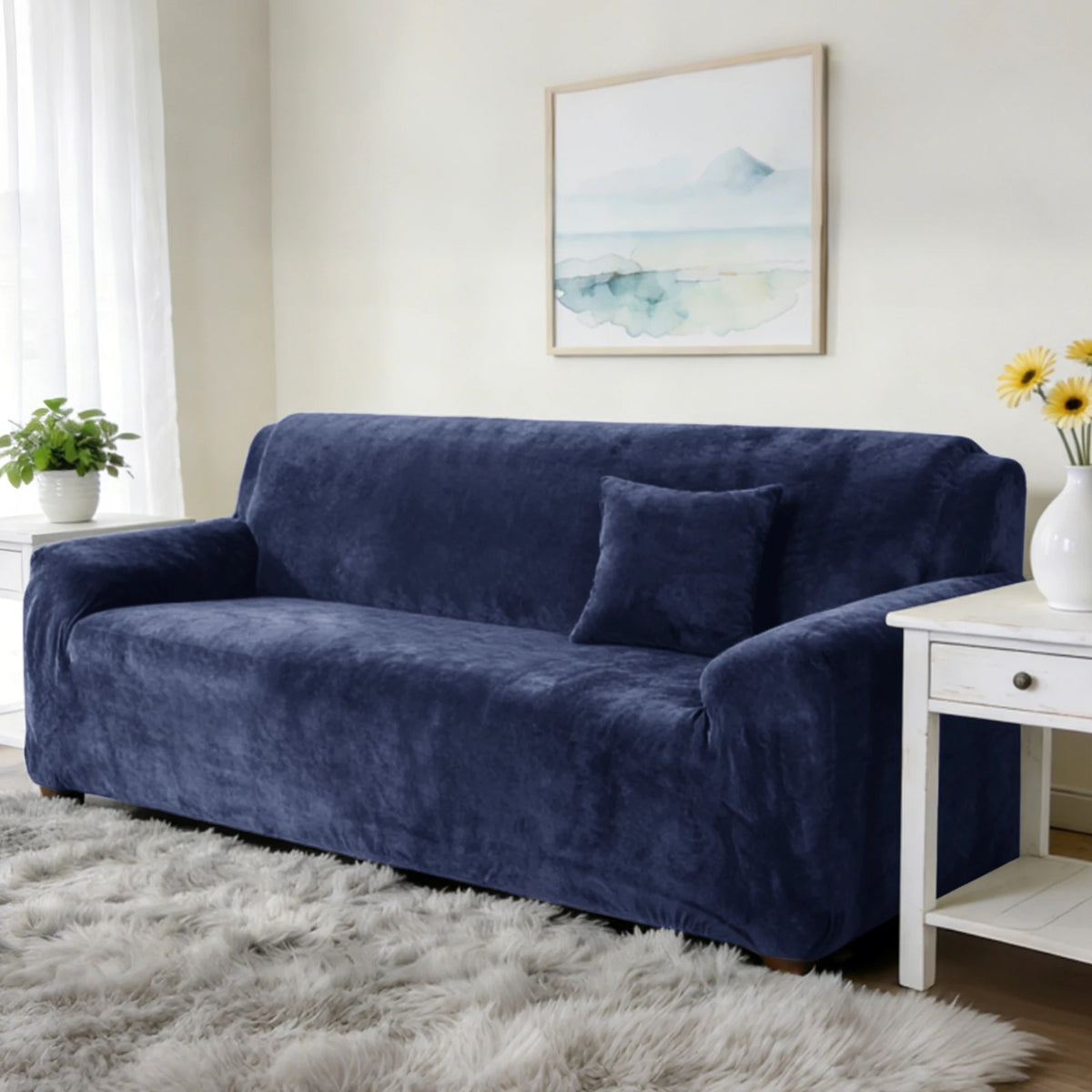 Stretch Velvet Non-Slip Sofa Cover for L-Shaped Couches