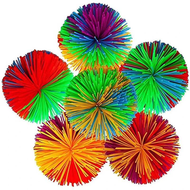 Vibrant Rainbow Sensory Fidget Balls